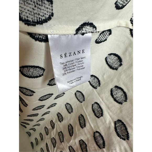 Sezane Robe‎ Marielle Black Dots Ecru Background Dress Size 34 US 2 Women’s - Picture 7 of 8